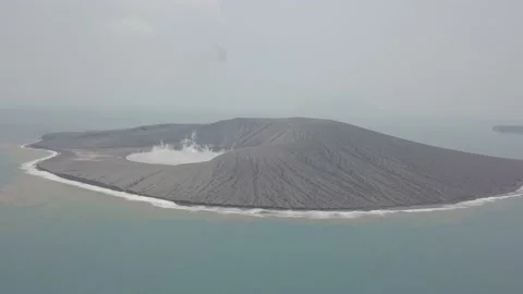 Mount Krakatoa, this is a view from a height Video stock 199113254