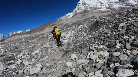 Mount Lhotse trek. Stock Footage 169630503