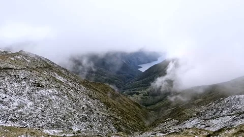 Mount Luxmore on the Kepler Track with Mountain Ridge views across the Sout.. Stock Footage 295242819