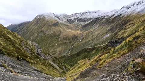 Mount Luxmore on the Kepler Track with Mountain Ridge views across the Sout.. Stock Footage 295242821