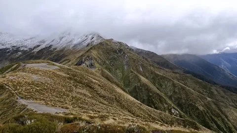 Mount Luxmore on the Kepler Track with Mountain Ridge views across the Sout.. Stock Footage 295243010