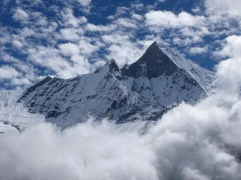 Mount Machapuchare, Fishtail mountain Foto stock