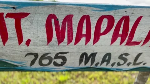 Mount Mapalad Summit Signage Video stock 196644996