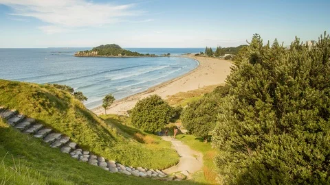 Mount Maunganui Walkway Stockbeeldmateriaal 96676733