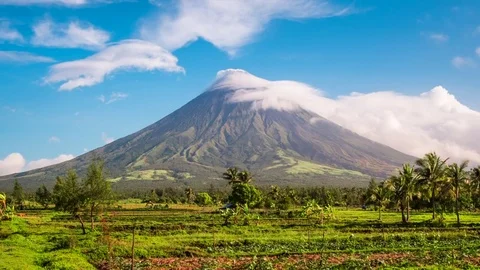 Mayon Volcano Philippines Stock Footage ~ Royalty Free Stock Videos 