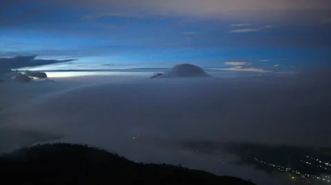 Mount Merapi at dawn, Indonesia Stock Footage 45351170