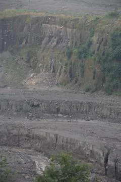 Mount Merapi devastation impact on its surrounding Stock Photos