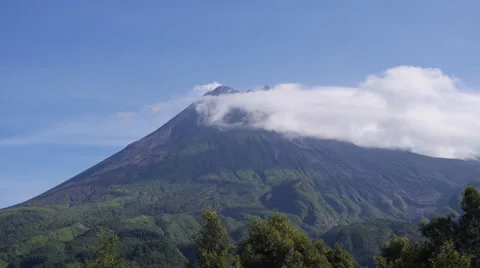 Mount Merapi Volcano Stock Footage 37642207