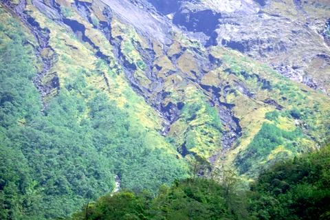  Mount Merapi volcano peak on java island with landscape Foto stock