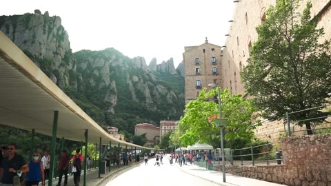 Mount Montserrat in Spain Stock Footage 172391643