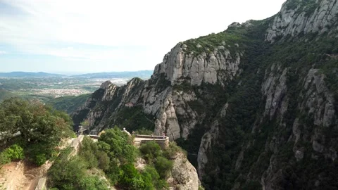 Mount Montserrat in Spain Video stock 172392066