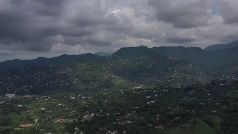 Mount Mtirala from a drone in cloudy weather Stock Footage 151481665