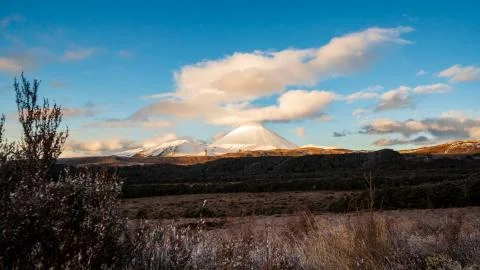 Mount Ngauruhoe at Sunset Stock Photos