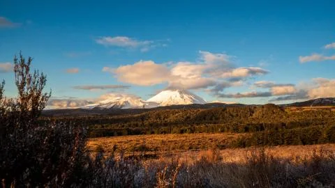 Mount Ngauruhoe at Sunset Stock Photos