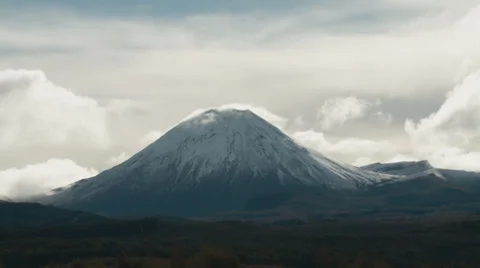 Mount Ngauruhoe Time lapse Stock Footage 38960875