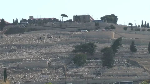 Mount of Olives aka Mount Olivet cemetary Video stock 49670906