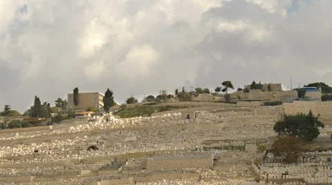 Mount of Olives and Grave Yard Vídeos de archivo 61755525