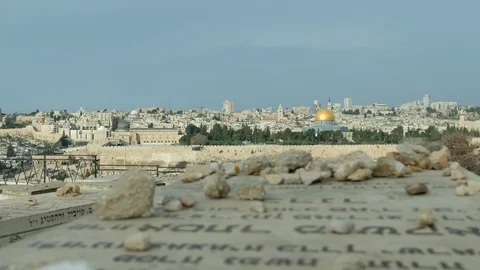 Mount of Olives crane 4K Stock Footage 114448886