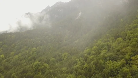Mount Olympus Aerial Rise Up Through Clouds Stock-Footage 101285559