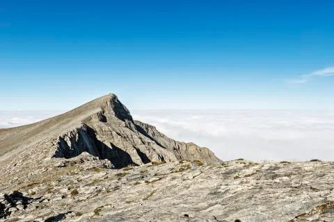 The mount Olympus in central Greece Stock Photos