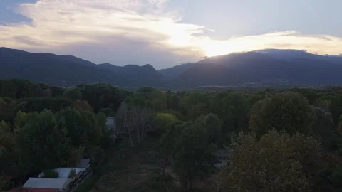 Mount Olympus at Sunset, Greece, Mountain Landscape Stock Footage 345847818