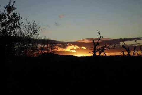 Mount Ortobene sunset Stock Photos