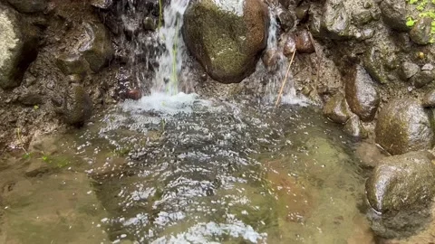 Mount Pinatubo Water Source Stream 4K Video stock 197552129