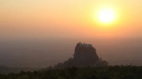 Mount Popa Stock Footage 12122755