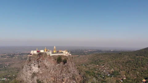 Mount Popa Monastery, Burma. Stock Footage 141360222