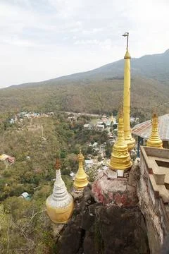 Mount Popa, Myanmar Foto stock