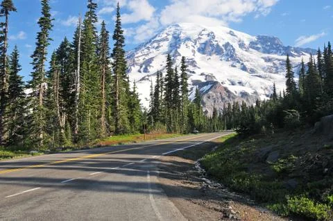 Mount Rainier, Cascade Mountain Range, Washington USA Foto stock