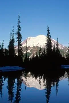 Mount Rainier Reflection Washington  Foto stock
