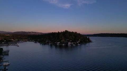 Mount Rainier Revealing Itself during pink sunset Stock Footage 248700635