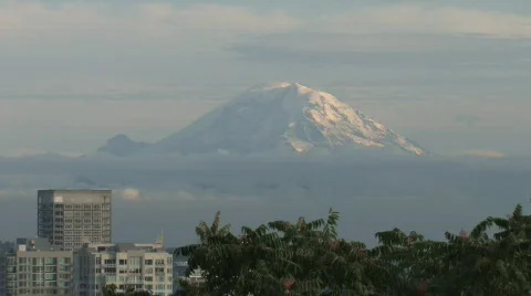 Mount Rainier Seattle Stock Footage 276345
