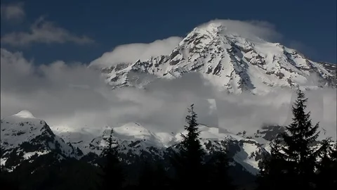 Mount Rainier Timelapse from Rampart Ridge Stock Footage 307709652