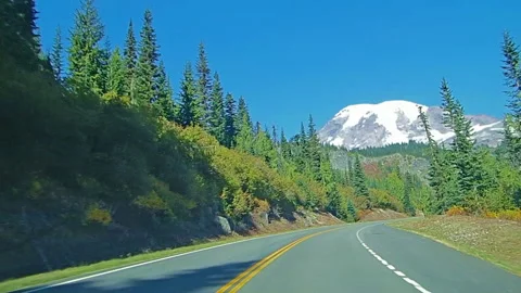 Mount Rainier View Mount Rainier National Park Pierce County Washington Pt. 2 Vídeos de archivo 329596861