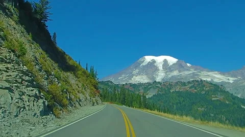 Mount Rainier View Mount Rainier National Park Pierce County Washington Pt. 1 Vídeos de archivo 329596862
