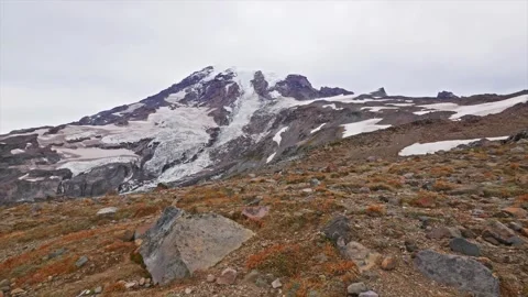 Mount Rainier View from Panorama Point on the Skyline Trail Stock Footage 332139800
