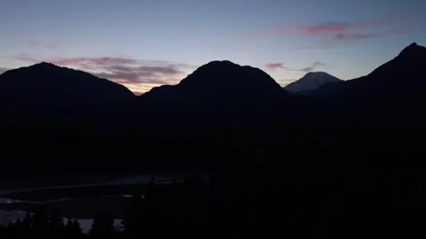 Mount Rainier Washington Sunset Mountain Landscape Video stock 343808937