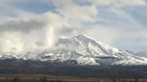 Mount Ruapehu eastern side Stock Footage 38963063