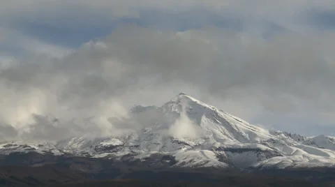 Mount Ruapehu eastern side time lapse Stock Footage 38962091