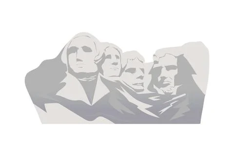 Mount rushmore in america Illustrazione stock