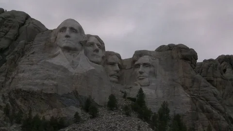 Mount rushmore cloud shadows Stock Footage 74091144