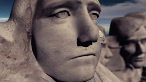 Mount Rushmore Extreme Close Up Stock Footage 647687