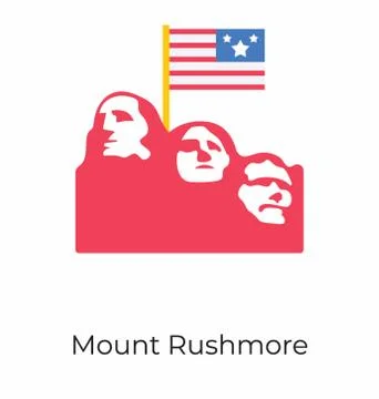 Mount Rushmore Landmark Illustrazione stock