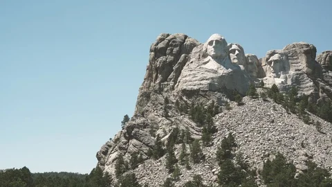 Mount Rushmore Pan Stock Footage 93612007