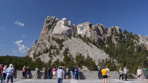 Mount Rushmore people by DWKing Video stock 103426583