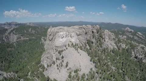 Mount Rushmore South Dakota - Push In Shot Stock Footage 55581455
