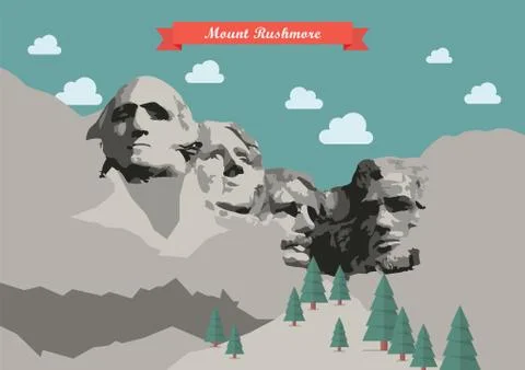 Mount Rushmore Vector illustration Illustrazione stock