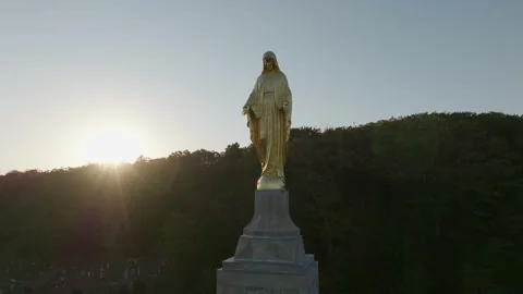 Mount Saint Mary State university lady of our Lourdes grotto statue Stockbeeldmateriaal 246703893